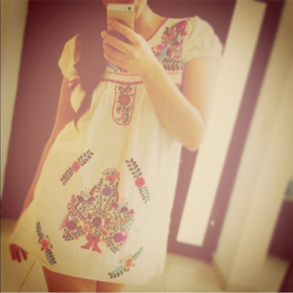 Mexican Dress Embroidered Happy Holidays